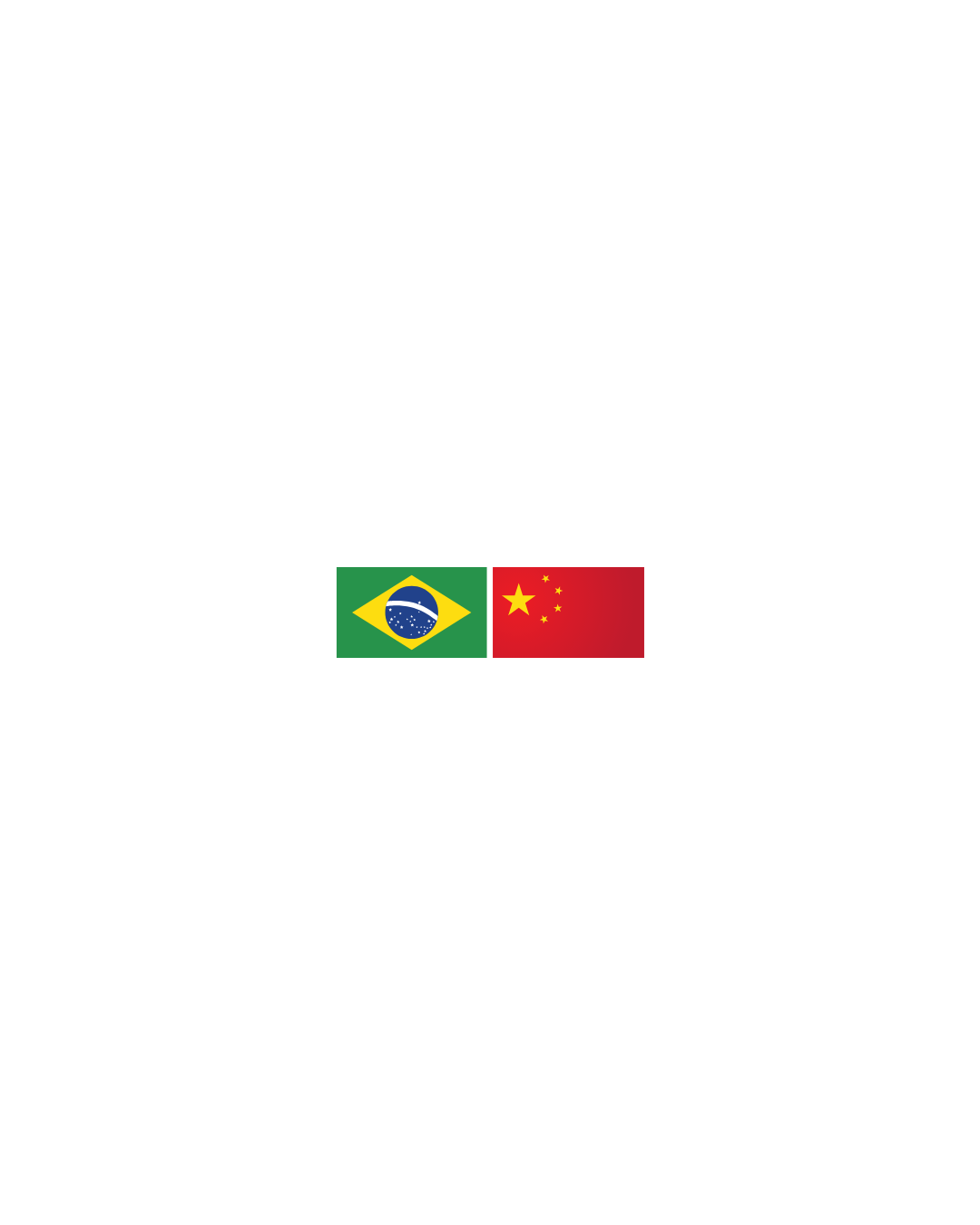 Bandeiras do Brasil e da China